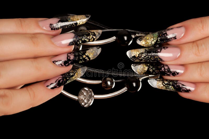 Long Fingers with Beautiful Manicure Stock Photo Image of human