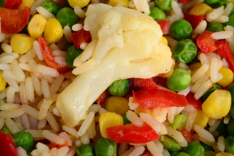 Longgrain Rice with Vegetables Stock Image Image of grain, peas
