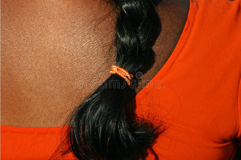 Long hair stock image. Image of blouse, sari, orange, skin - 1008253
