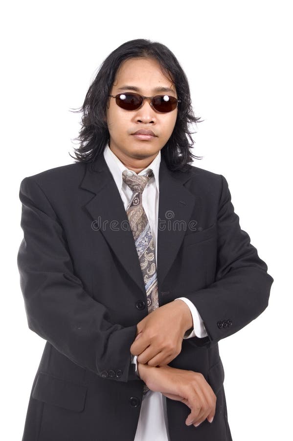 Long Hair Man Wearing Suit