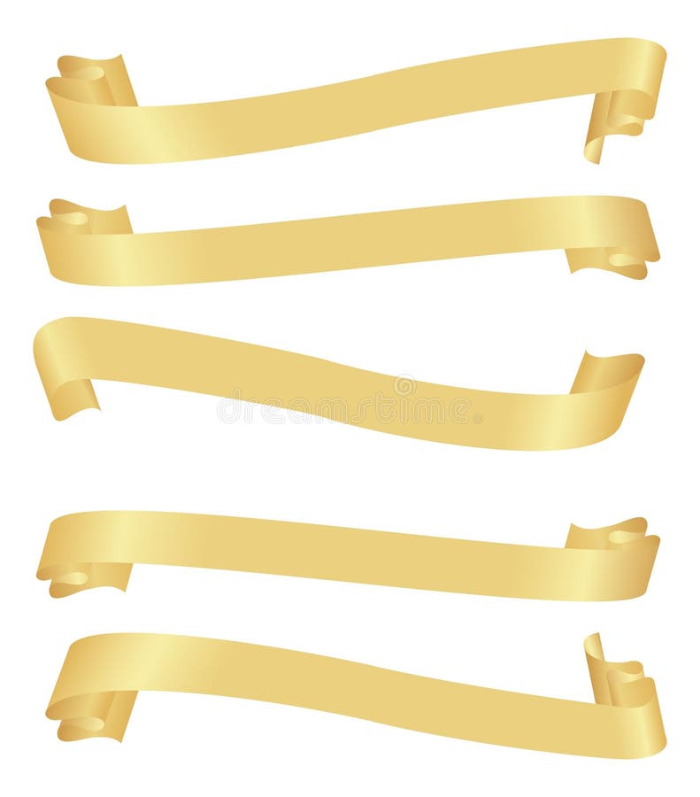 Long horizontal golden banners royalty free illustration Long horizontal golden banners royalty free illustration