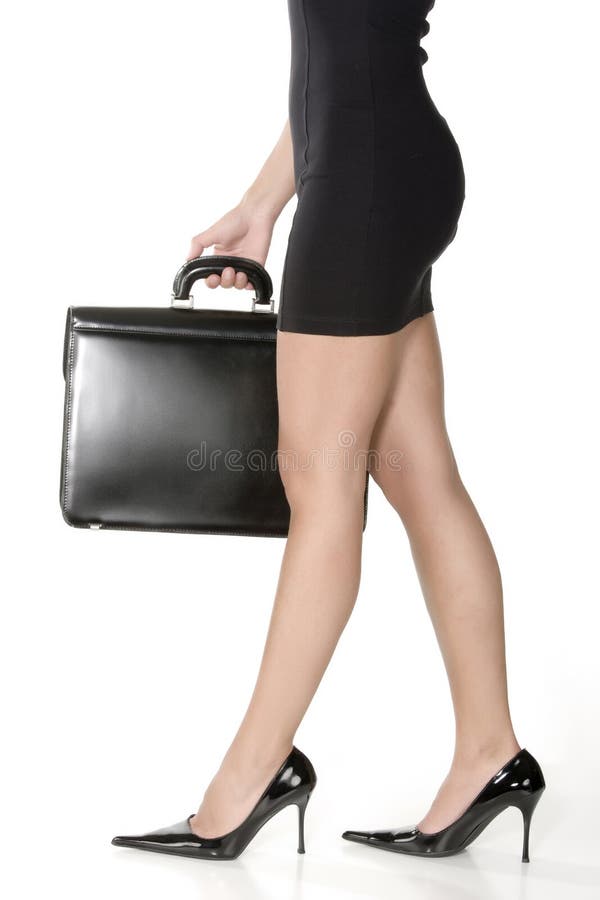 Long legs of business woman