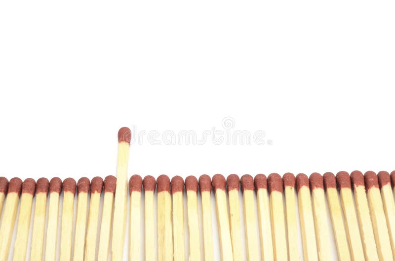 Long Match Stick among Others Stock Photo Image of thin, stand 69146722