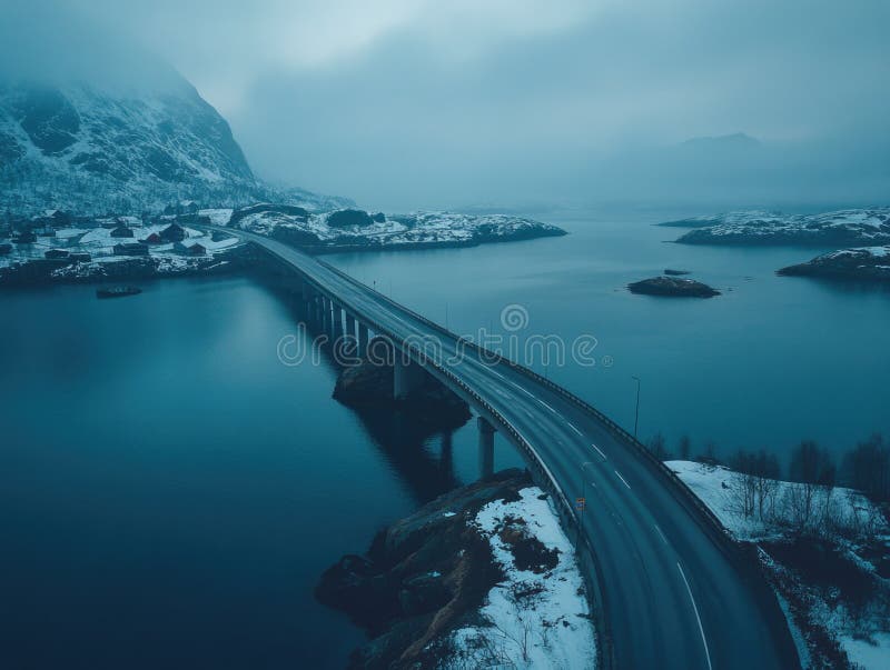 Long pont sur l'eau photo stock