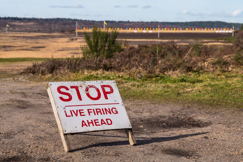 Stop Live firing ahead - sign
