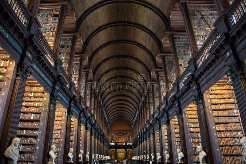 The Long Room in Trinity College Library, Dublin royalty free stock photography The Long Room in Trinity College Library, Dublin royalty free stock photography