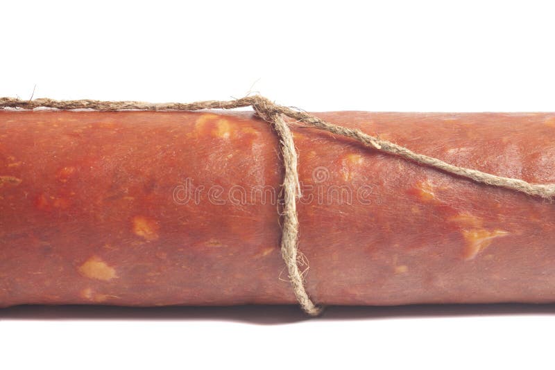 Long Sausage Loaf Isolated on White Stock Image Image of country