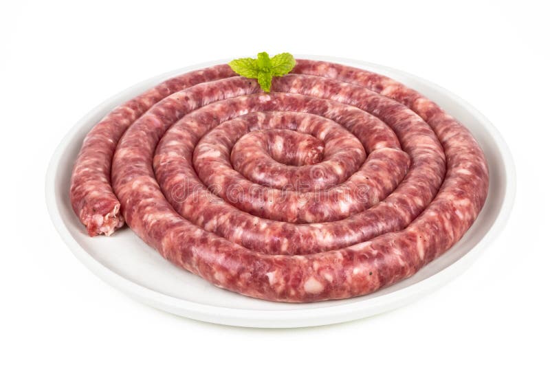 Long sausage longaniza stock image. Image of buffet, peppered 27392997