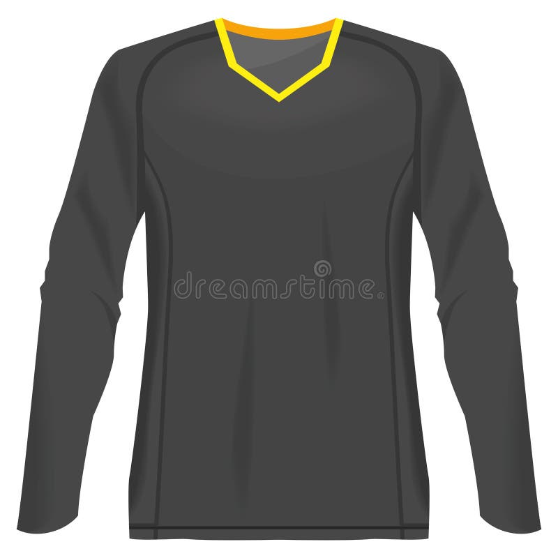 Long sleeve jersey front stock vector. Illustration of vector - 244826469