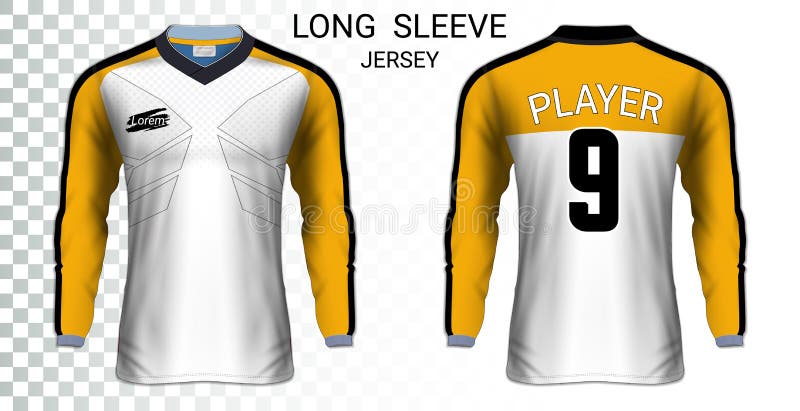 Download Long Sleeve Soccer Jerseys T Shirts Mockup Template Stock Vector Illustration Of Motorcycles Front 136378269