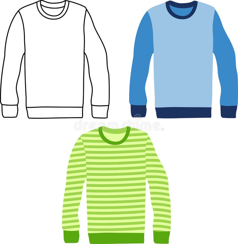 Long sleeve sweaters stock vector. Illustration of sleeve - 59010299