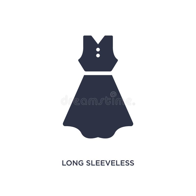 Long Sleeveless Dress Icon in Filled, Thin Line, Outline and Stroke ...