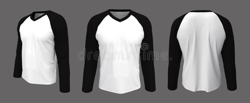 Download Long Sleeves Raglan T Shirt Mockup 3d Illustration 3d Rendering Stock Illustration Illustration Of Clean Empty 202760573