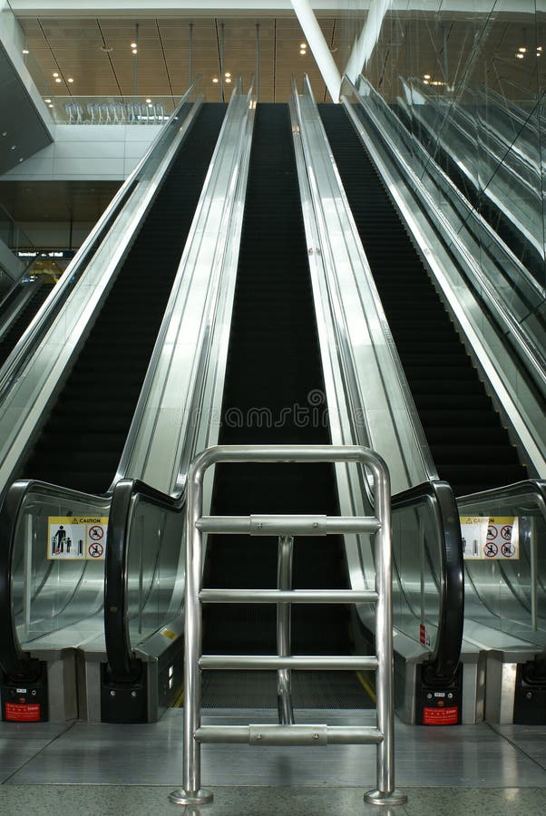 Long steel escalators