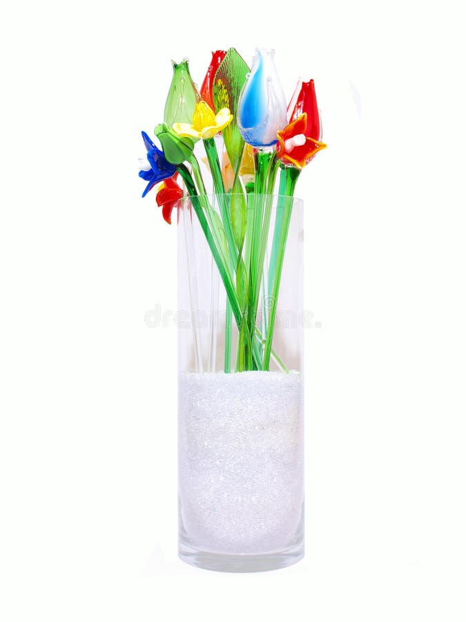 Long Stem Crystal Flowers stock photo. Image of blue, colorful 5951894