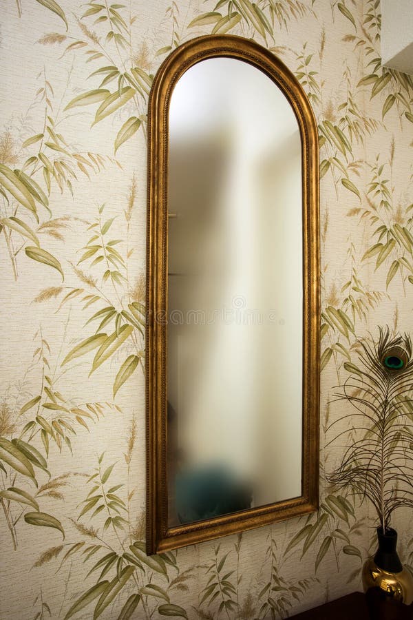 Long Vintage Mirror on Wall with Wallpaper and Peacock Feather Antique Retro Design Stock Image - Image of backdrop, antique: 154006165 Long Vintage Mirror on Wall with Wallpaper and Peacock Feather Antique Retro Design Stock Image - Image of backdrop, antique: 154006165