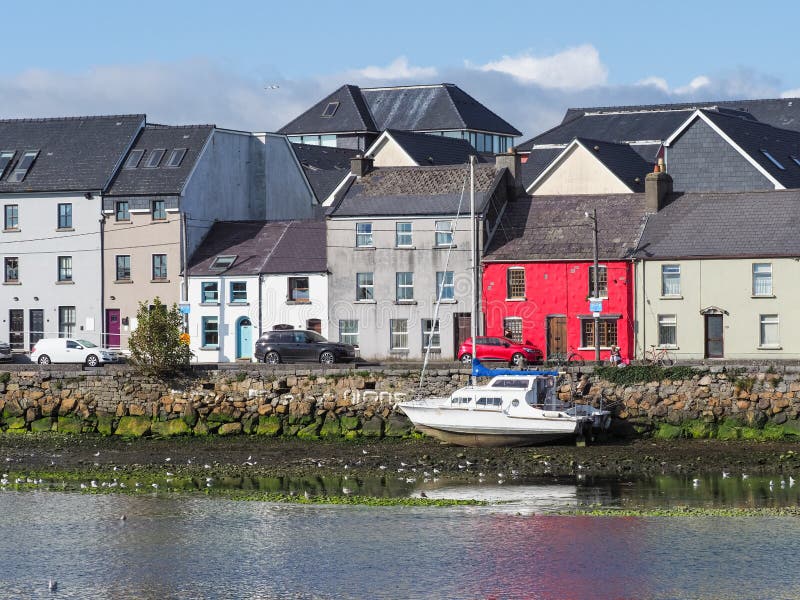 River Corrib and the Long Walk, Galway Editorial Stock Photo - Image of ...