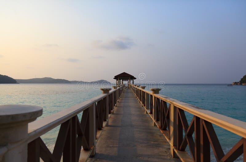 Long Wooden Pier stock photos