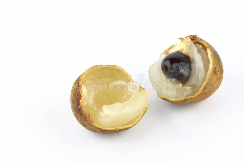 Longan - exotic fruit on a white background. royalty free stock images
