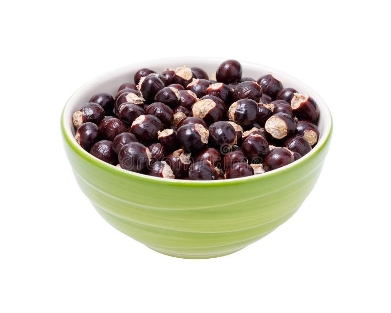 Longan seeds in a cup. with clipping path. stock images