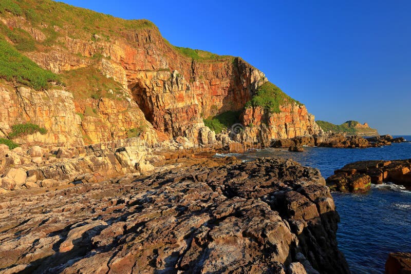 Longdong Bay at Northeast coast of Taiwan (New Taipei City and