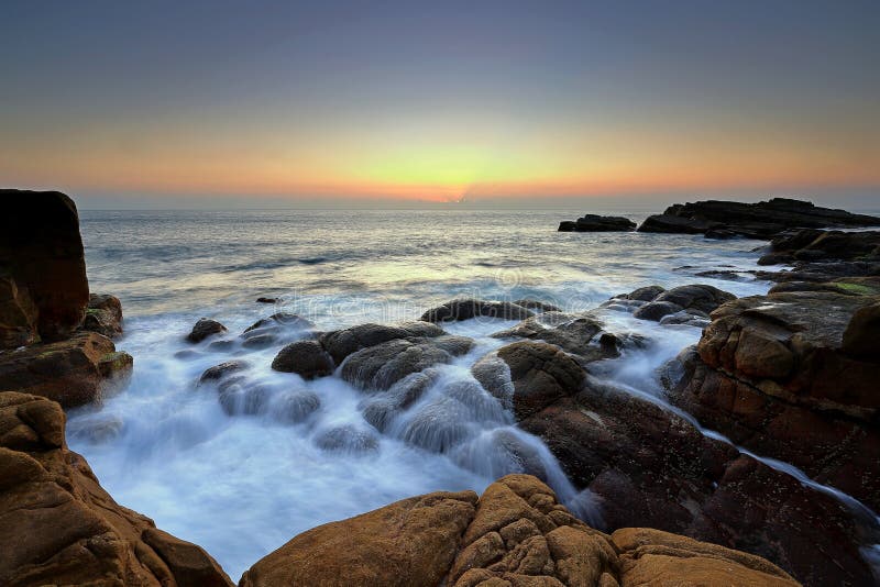 Longdong Bay at Northeast coast of Taiwan (New Taipei City and