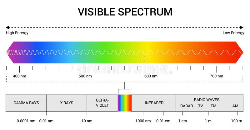 Spectrum wavelength. Visible spectrum color range. Educational physics light line. Light wave frequency. Wavelengths of the visible part of the spectrum for human eyes. Spectrum wavelength. Visible spectrum color range. Educational physics light line. Light wave frequency. Wavelengths of the visible part of the spectrum for human eyes.