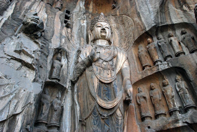 Dies ist ein Foto von der Longmen Grotten in Luoyang City, Henan Provinz, China.