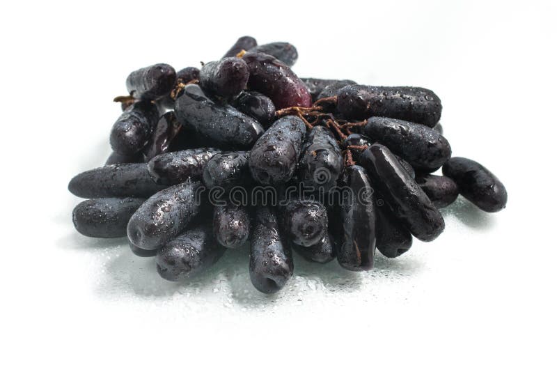 Longs raisins noirs de minuit photographie stock Longs raisins noirs de minuit photographie stock