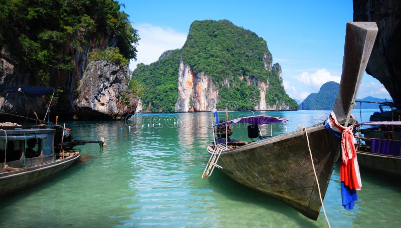 Longtail łodzie w Tajlandia