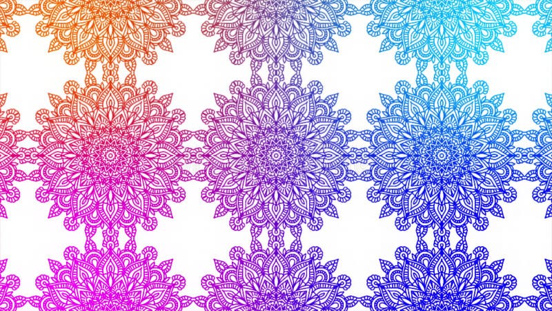 Longueur tirée par la main numérique ornementale abstraite de kaléidoscope de mandala illustration libre de droits