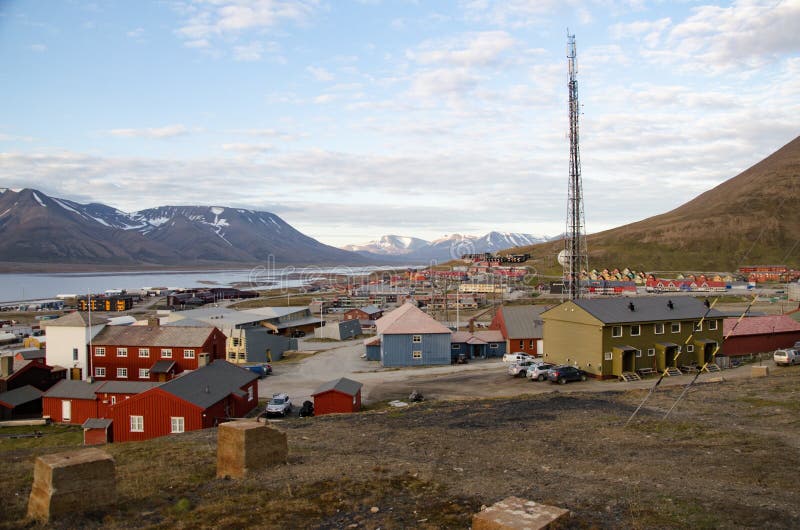 Longyearbyen Spitsbergen, Le Svalbard, Norvegia Fotografia Stock