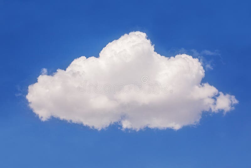 Lonely puffy cloud