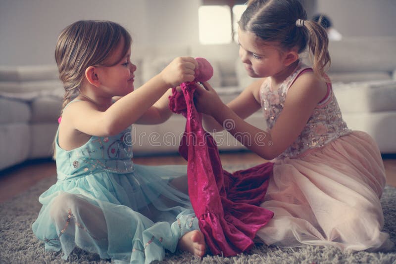 Look, this is my new beautiful dress royalty free stock images Look, this is my new beautiful dress royalty free stock images