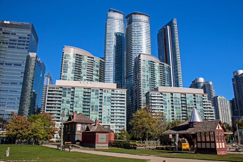 Tall Buildings And Rail Museum In Downtown Toronto, Ontario