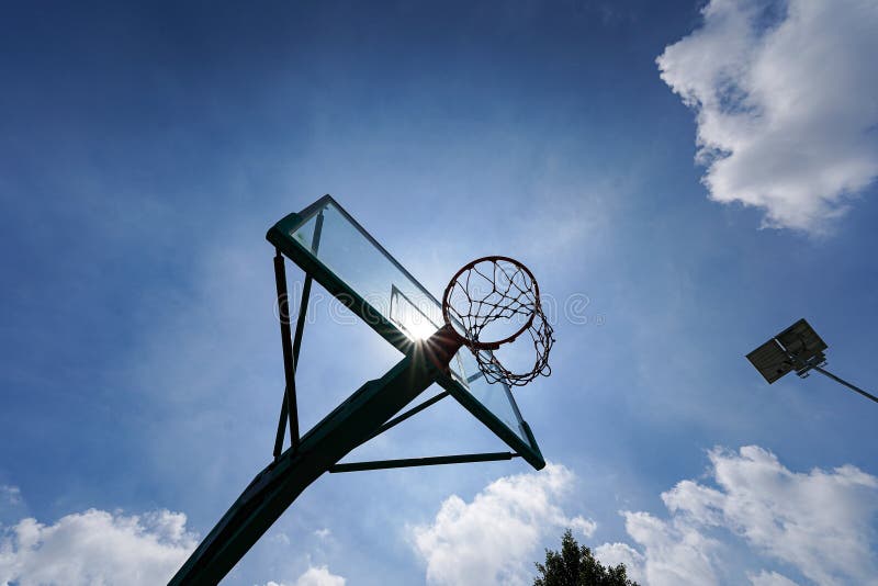 Basketball Stands with Hoop in Distance Stock Photo Image of contrast, grey 170495592