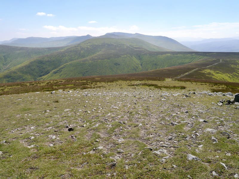 Looking Along the Main Path To Great Dodd, Lake District Stock Photo