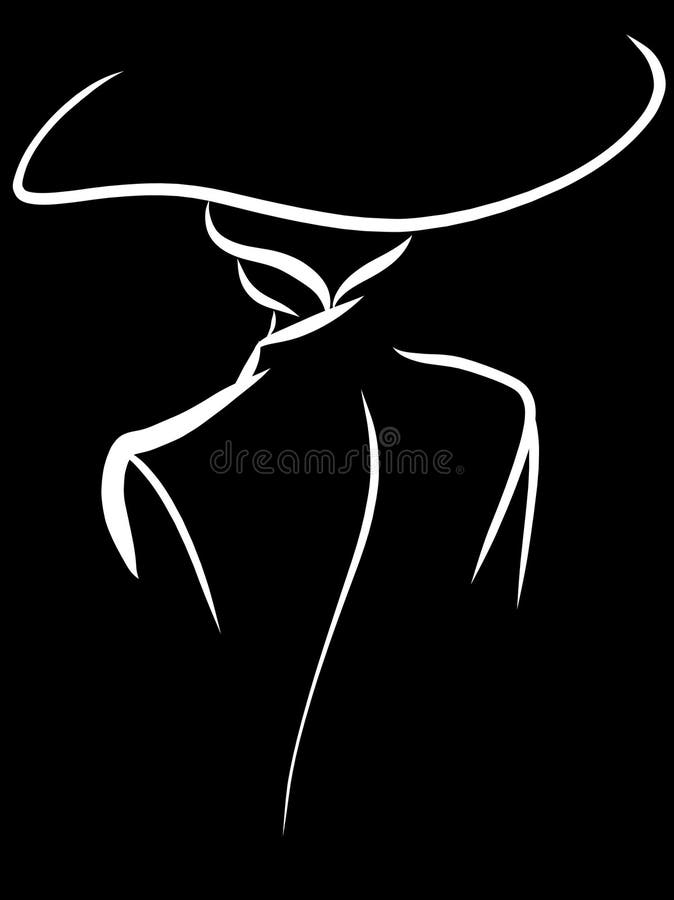openbaring spelen Bedankt Modern Classy Woman Backview Silhouette Stock Illustration - Illustration  of small, black: 135131739
