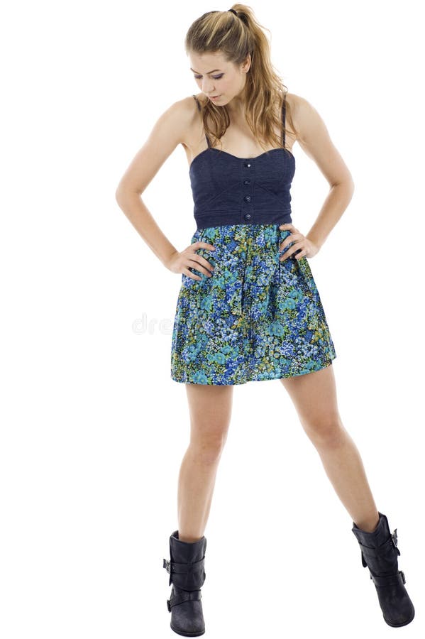 Beautiful Brunette Little Girl 12 Years Old Posing in a Skirt with Bare  Legs Stock Image - Image of human, hair: 112463313