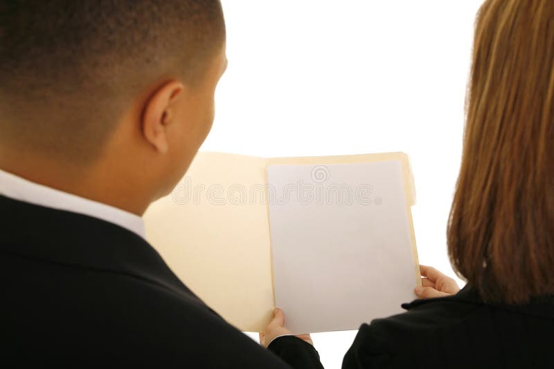 Looking At Folder royalty free stock image
