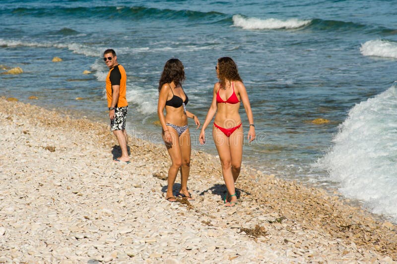 mediterranean beach topless voyeur