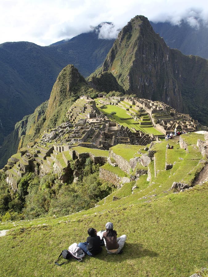 Looking at the Machu Picchu stock photo Looking at the Machu Picchu stock photo