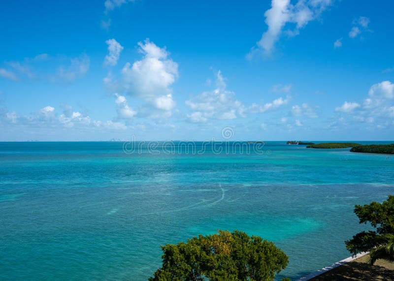 Looking Out From Boca Chita Key on sunny day