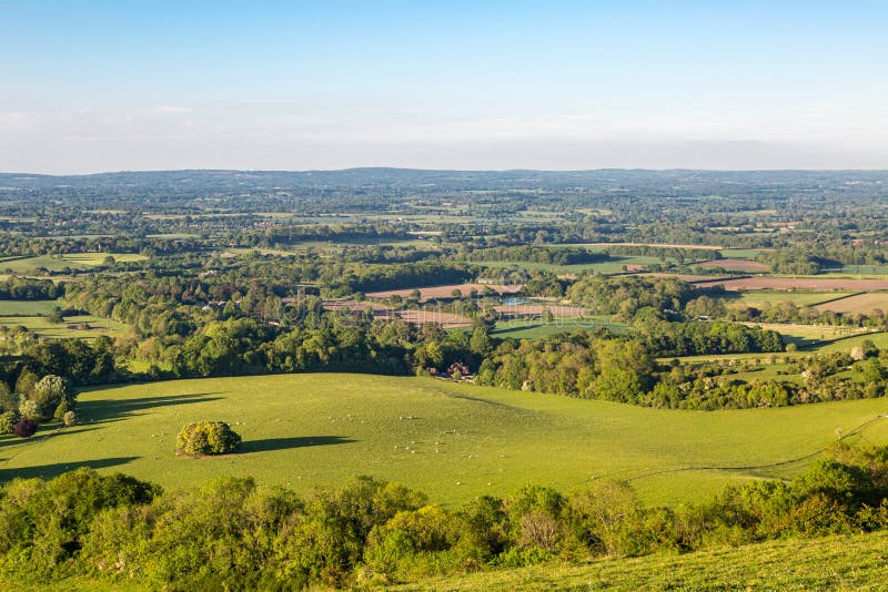 The View from Ditchling Beacon in Sussex Stock Photo - Image of green ...