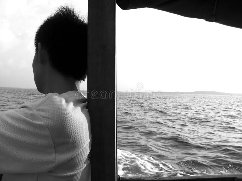 Looking at sea missing you