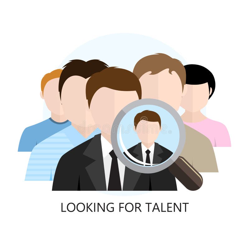Looking for Talent Icon Flat Design stock illustration Looking for Talent Icon Flat Design stock illustration