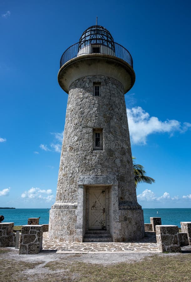 Looking up at Boca Chita Lighthouse in Biscayne National Park