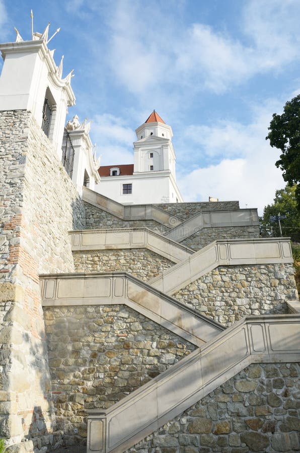 Looking up at Bratislava Castle