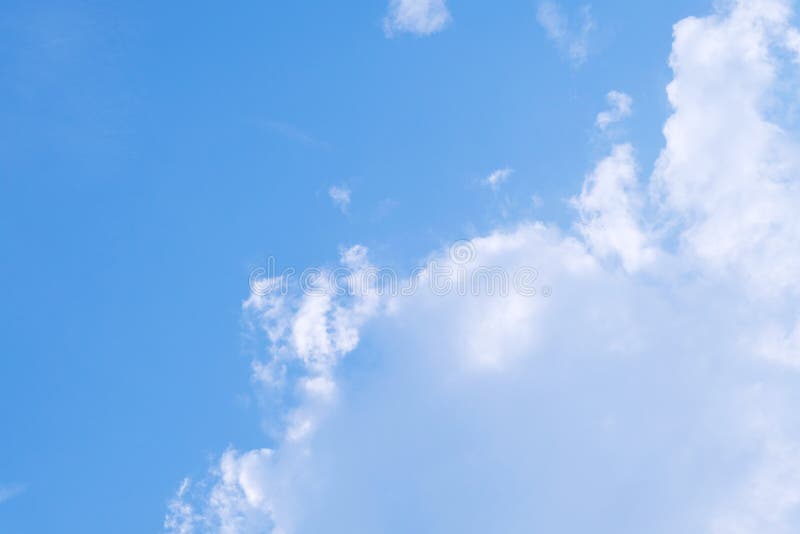 Looking Up To the Blue Sky on a Cloudy Day Stock Image - Image of high ...