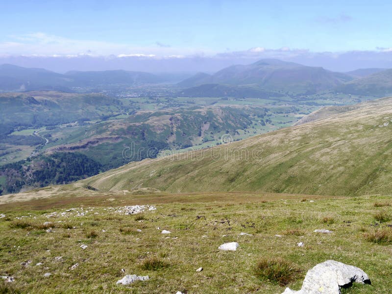 Looking from Watson`s Dodd, Lake District Stock Photo Image of